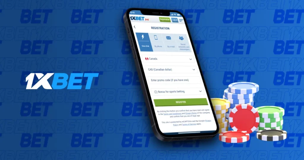 Registering on 1XBet APP