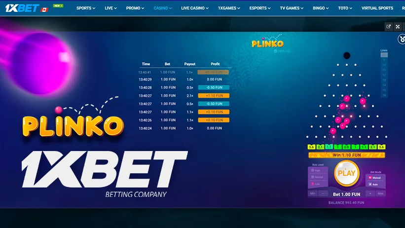 Plinko at 1xBet