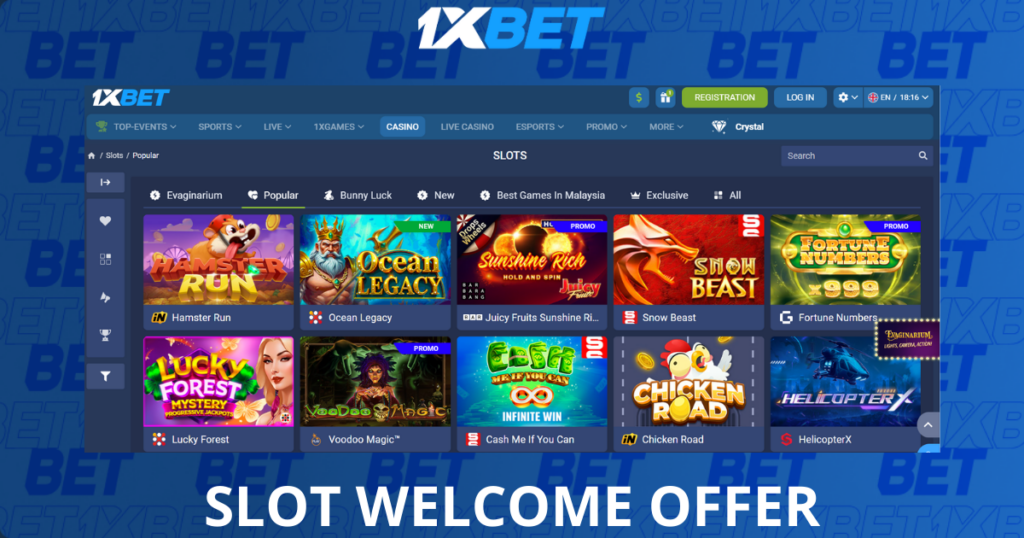 1xBet Malaysia Slot Welcome Offer